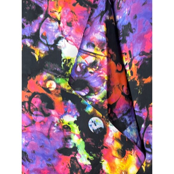 Vince Camuto Abstract Satin Mini Skirt Size 10 | Bold Print Fall Workwear - Picture 6 of 11